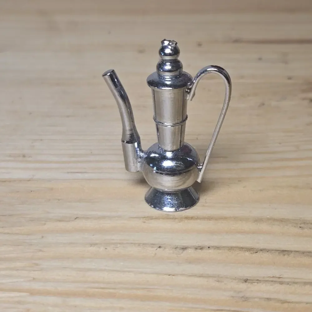 Vintage Miniature‎ Dollhouse Fairy Garden Metal Turkish Teapot